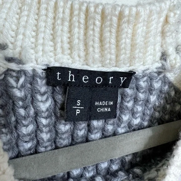 Theory Chunky Knit Wool Crewneck Pullover Sweater - Picture 5 of 7